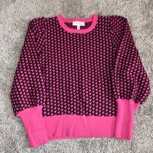 philosophy pink and black sweater 💗